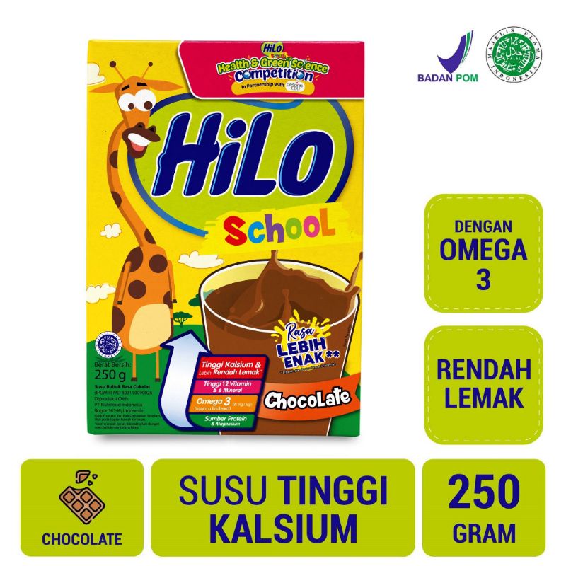 SUSU HiLo SCHOOL RASA COKLAT 250 GRAM