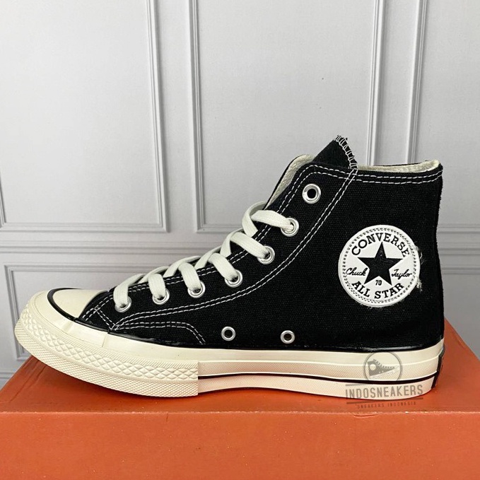 HARGA BERSAHABAT Converse 70s HI Black White Snekers Casual Pria Wanita Sepatu Premium Import Vietna
