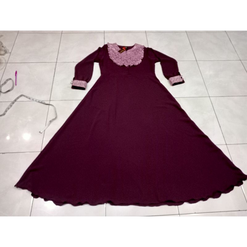 Gamis Mina anti UV Sultan burgundy