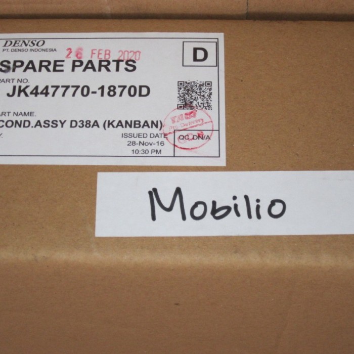 condensor kondensor ac mobilio denso ori dhaffastore