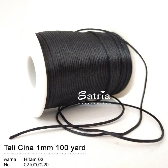 

cusss order] Tali Cina / Tali Satin Cina 1 mm Hitam 02 100 yard Murah
