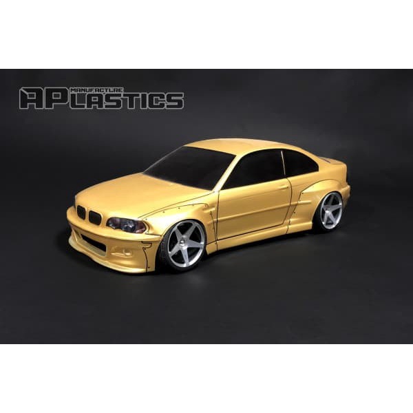 APLASTICS RC BMW M3 E46 PANDEM CLEAR BODY (196MM) #AP-E46P