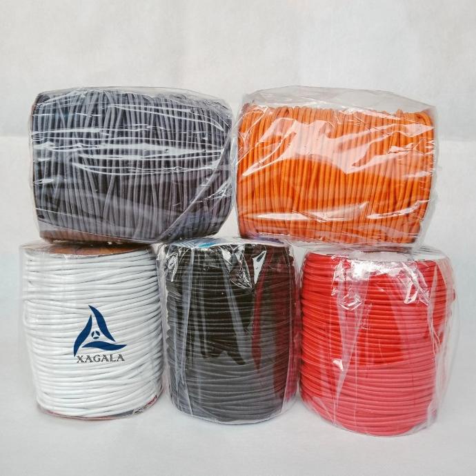 :<:<:<:<] TALI KUR KARET ELASTIS BULAT 3 MM WARNA PER ROLL