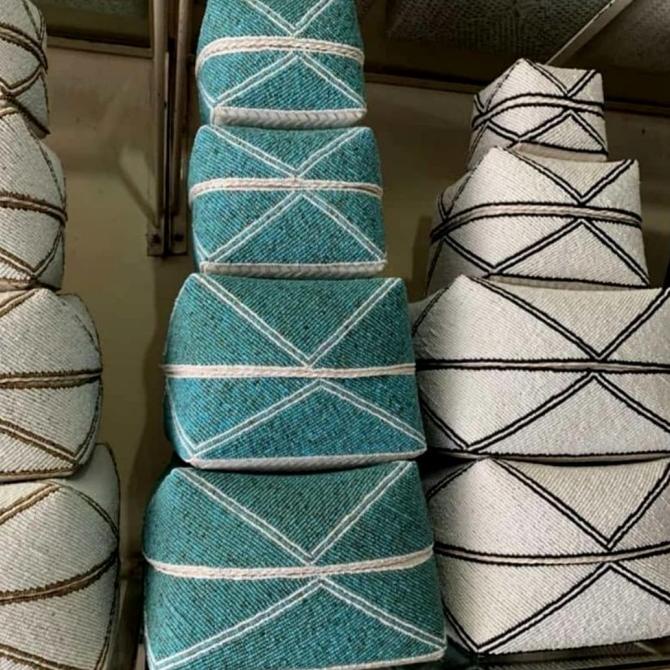 

$+$+$+$+] Beaded boxes | sokasi manik-manik Bali set of 5 | box Bali dekorasi