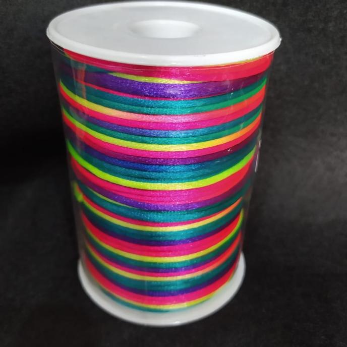 

,,,,,,,] Tali Cina 100 Yard / Tali Satin Cina 2 mm Pelangi/Rainbow