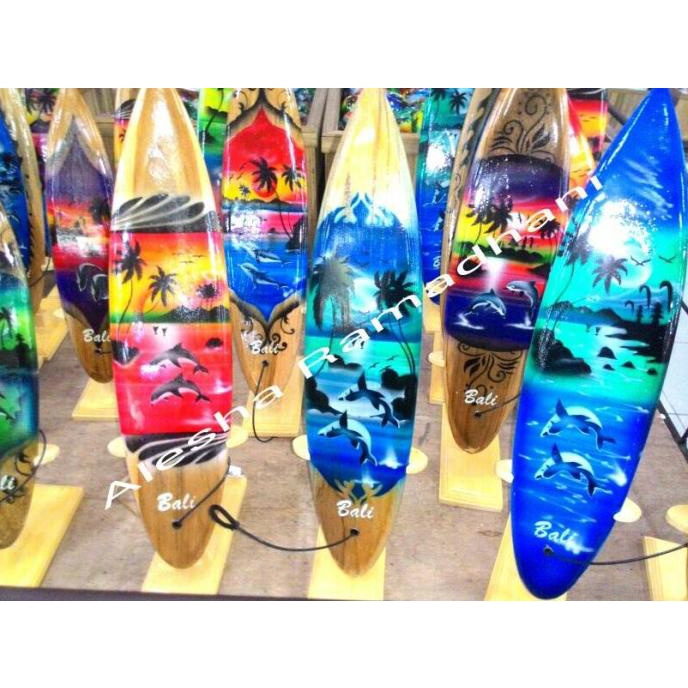 {{{{{{] PAJANGAN PAPAN SURFING,MINIATUR PAPAN SURFING BALI UK:T30cm.