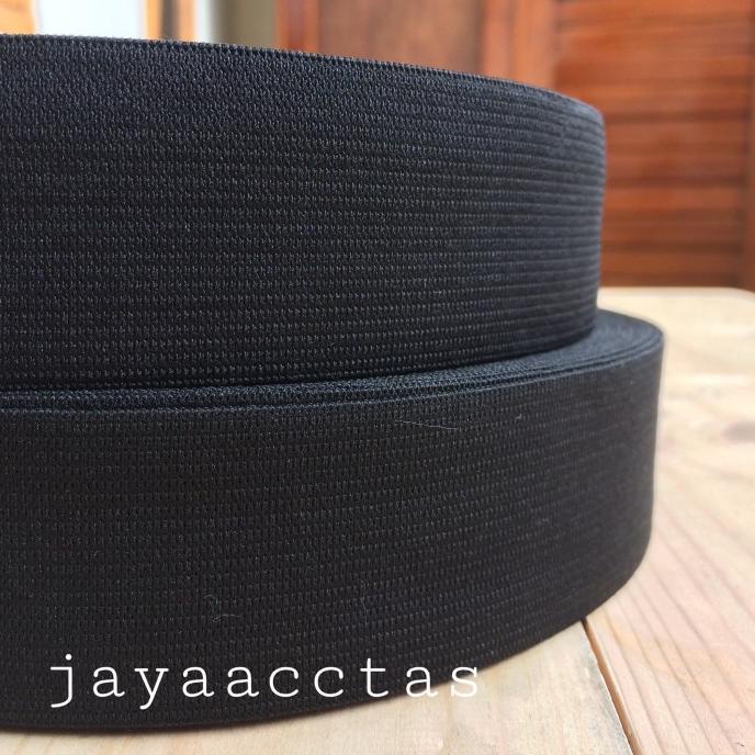 ,,,,,,,] Tali webbing tali karet elastis 3.8 cm GWEL38