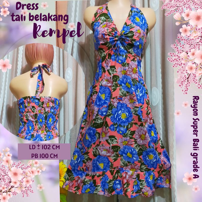 Dress tali belakang Rempel //Dress Bali //Daster Bali