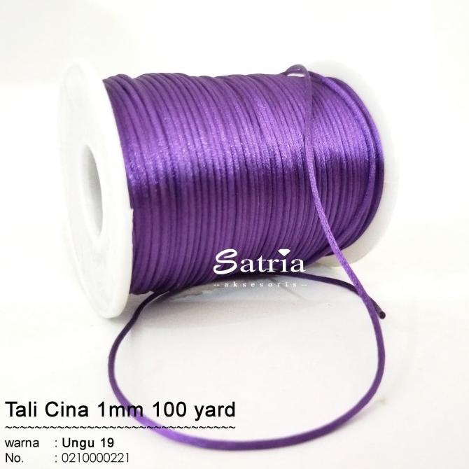 

yang dicari] Tali Cina / Tali Satin Cina 1 mm Ungu 19 100 yard Murah