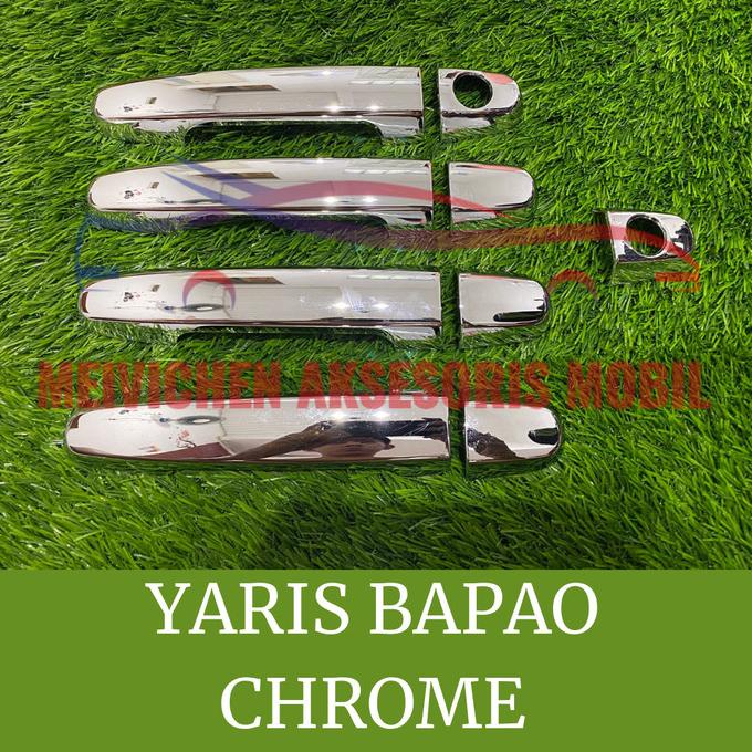 @#@#@#] COVER HANDLE GAGANG PINTU MOBIL YARIS BAPAO BAKPAO FULL CHROME