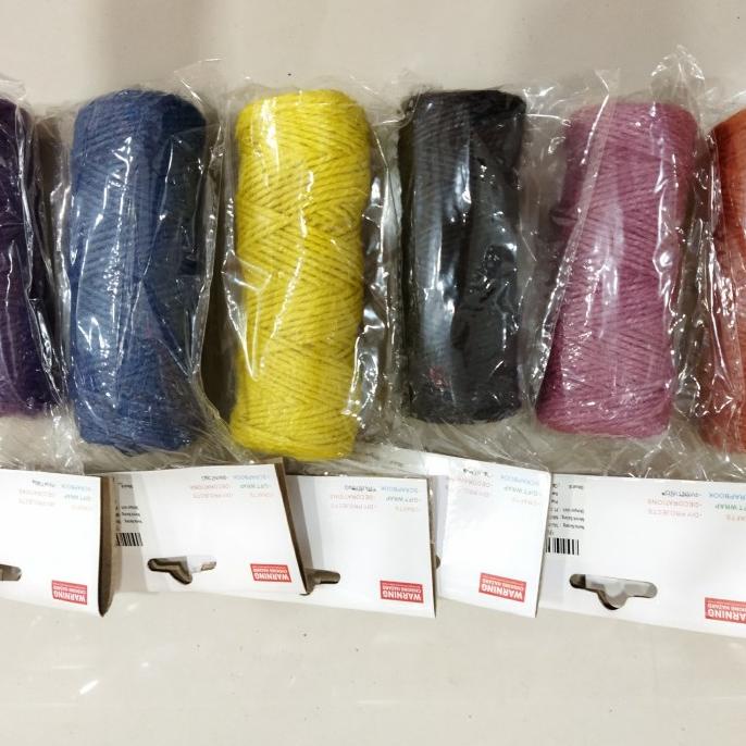 

~^~^~^] tali rami warna warni hitam kuning oranye pink biru ungu 100 gram