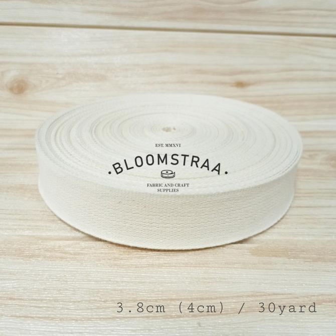 ,,,,,,,] Roll Webbing Katun Tipis 4cm 40 mm Thin Cotton Webbing 4 cm 40 mm Tali