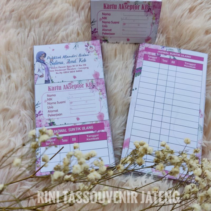 

kartu kb lipat 3 - kartu akseptor kb 8,5x16