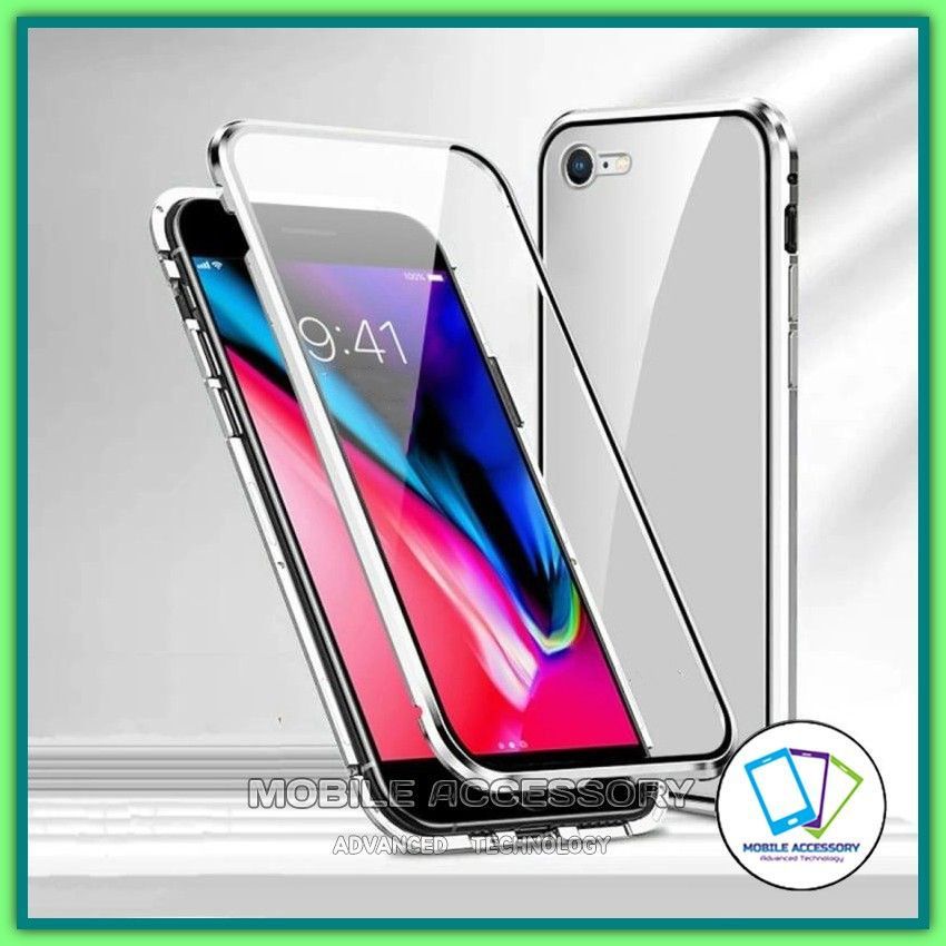 Hard Case Magnetic Iphone SE IphoneSE 2020 Double Glass 2 Sisi Depan Belakang Kaca Casing Hp Murah