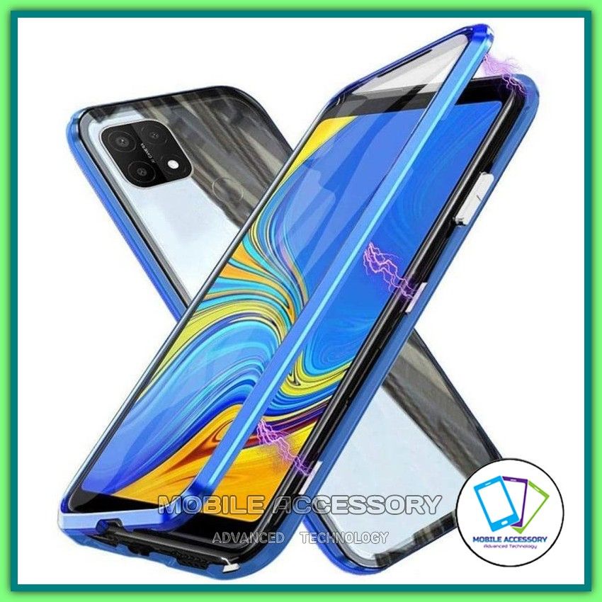 Hard Case Magnetic Oppo A16E / A16K Double Glass 2 Sisi Depan Belakang Hardcase Kaca Cover Murah