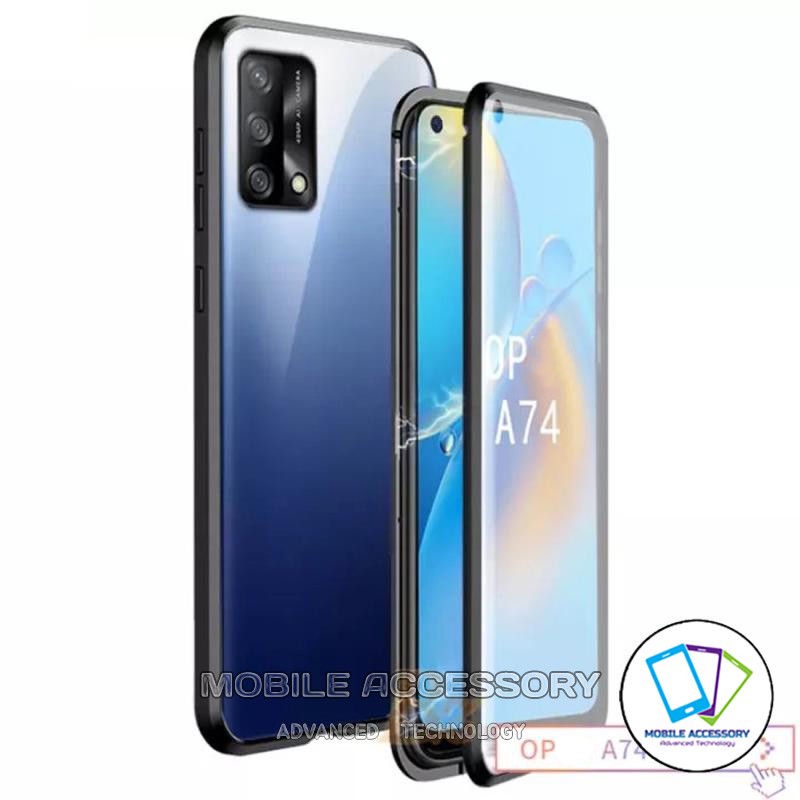 Hardcase Magnet Oppo A74 4G 2 Sisi Depan Belakang Kaca Ganda Casing Hard Case Magnetic Double Glass 