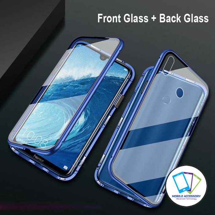 Hard Case Magnetic Xiaomi Redmi Note 7 Pro 7Pro Double Glass 2 Sisi Depan Belakang Cover Kaca Casing