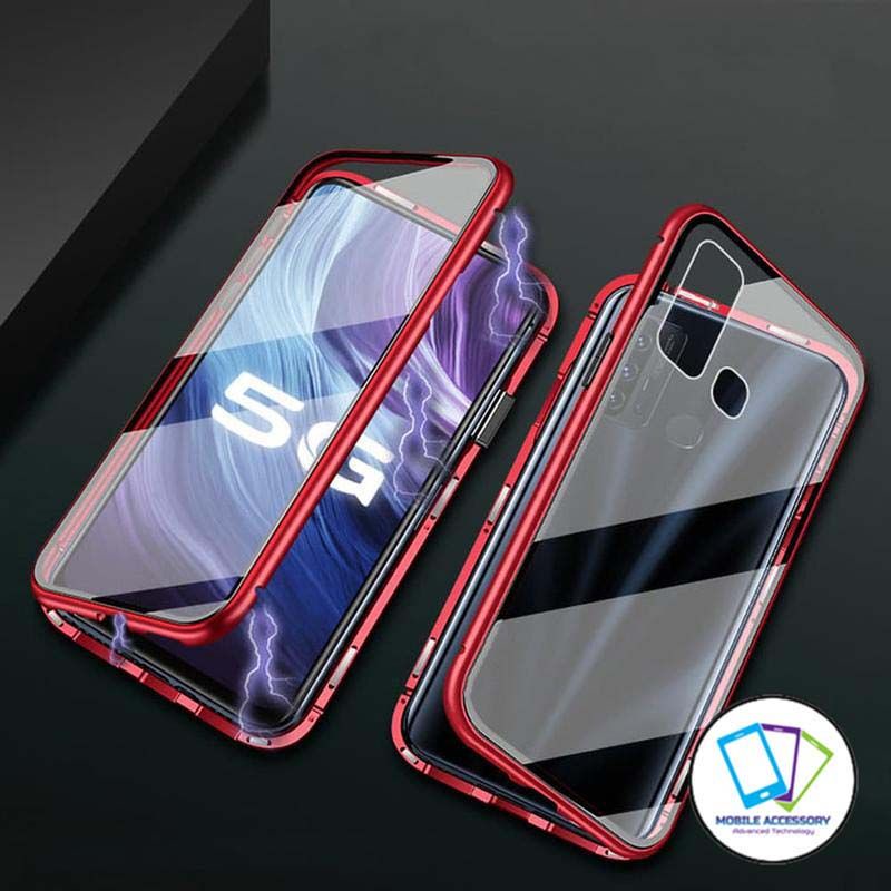 Hardcase Magnet Vivo Y50 2 Sisi Depan Belakang Kaca Ganda Casing Hard Case Magnetic Double Glass Cov