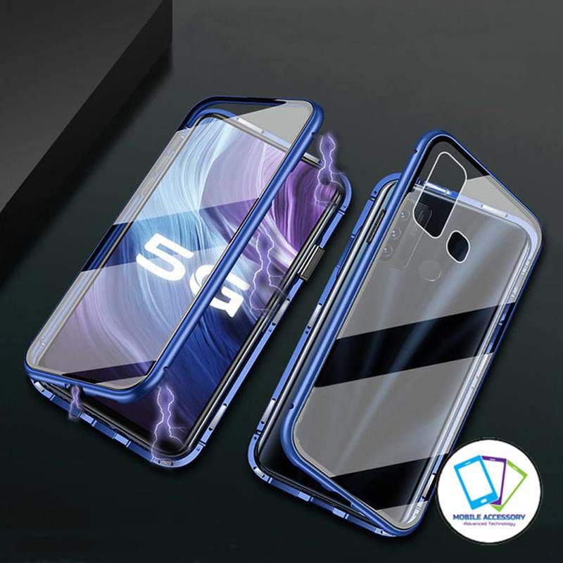 Hard Case Magnetic Vivo Y50 Double Glass 2 Sisi Depan Belakang Kaca Metal Cover Casing Hp Murah