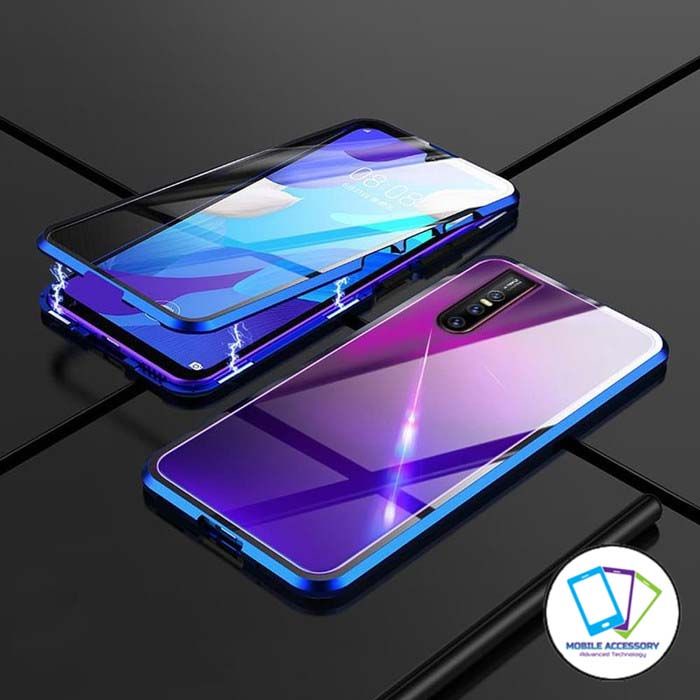 Hard Case Magnetic Vivo V15 Pro V15Pro Double Glass 2 Sisi Depan Belakang Hardcase Kaca Casing Hp