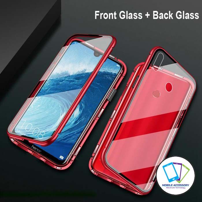 Hardcase Magnet Xiaomi Redmi Note 7 Note7 2 Sisi Depan Belakang Kaca Ganda Casing Hard Case Magnetic