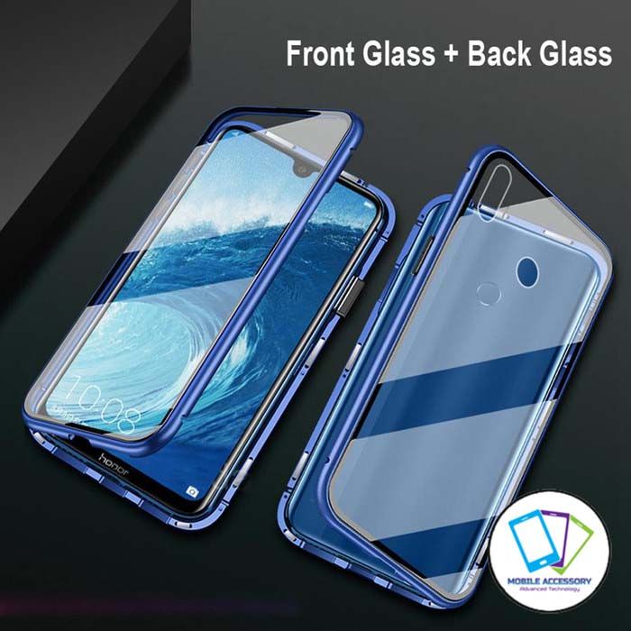 Hard Case Magnetic Xiaomi Redmi Note 7 Note7 Double Glass 2 Sisi Depan Belakang Cover Kaca Casing Hp