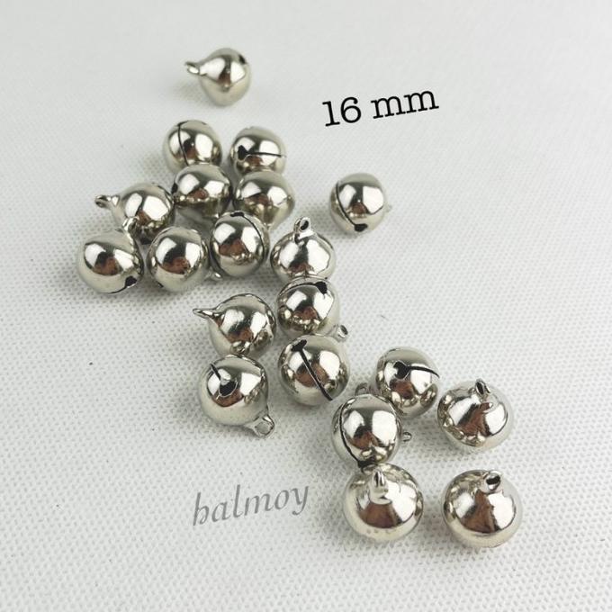 

best seller] KERINCINGAN LONCENG BULAT 16 MM SILVER / PERAK ( 20 PCS )