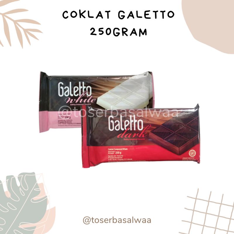 

Coklat Batang Galetto Dark Compound Chocolate 250gr Coklat Es Kul Kul