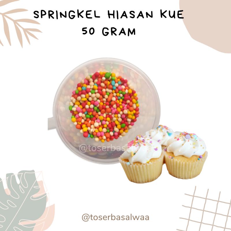 

Hiasan Kue Springkel 50gr Trimid Bisa Dimakan