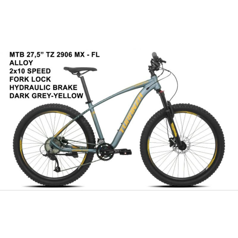 SEPEDA GUNUNG DEWASA MTB TURANZA 2906 MX ALLOY HYDRAULIC 2X10 SPEED
