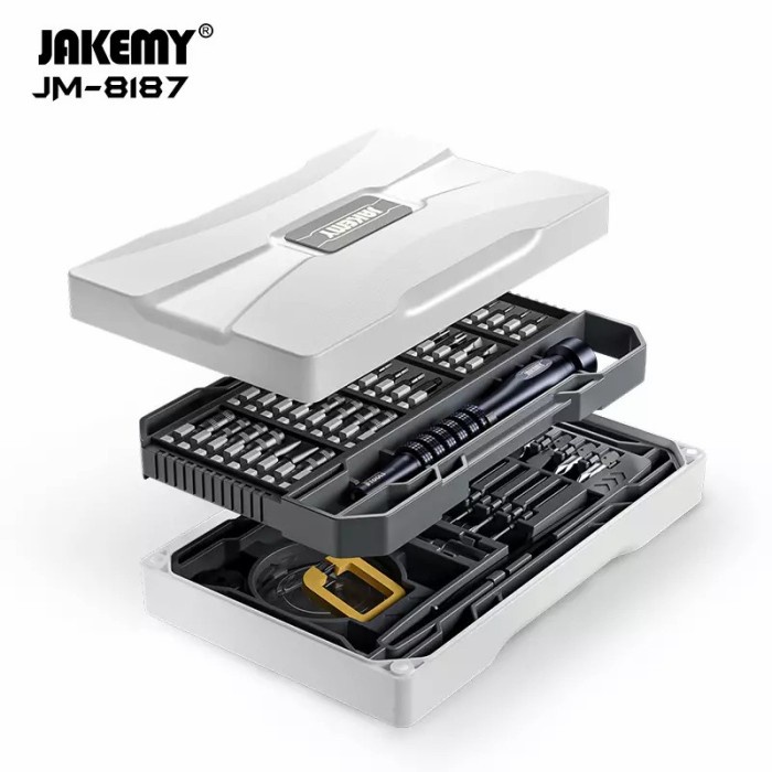 Jakemy JM-8187 83 in 1 Aluminium Handle Obeng Set Komputer Laptop PC