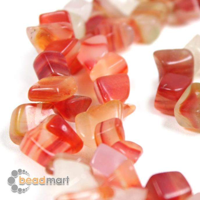 

@=@=@=@=] Stone Chip 6/8mm Carnelian , 1 Renteng, Bahan Aksesoris