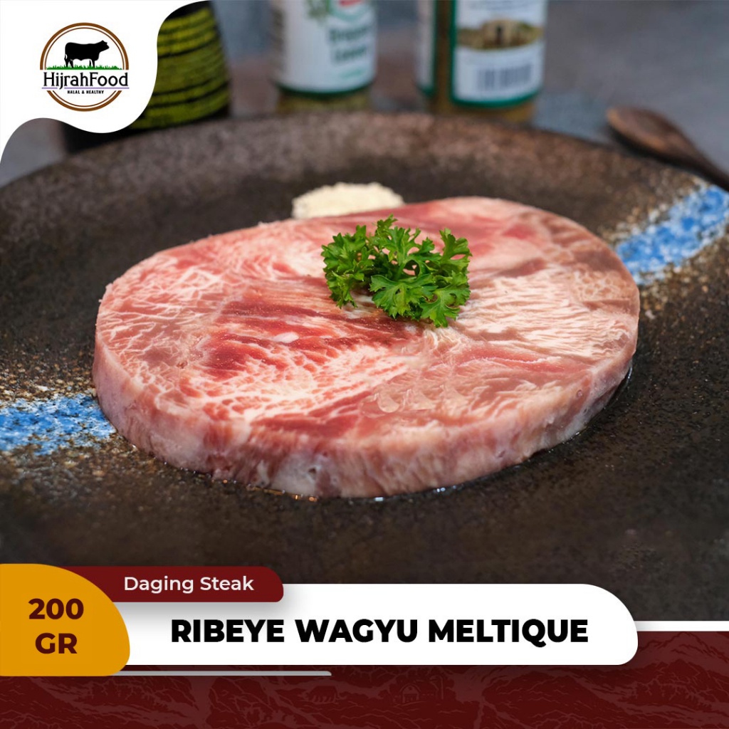 

Hijrahfood Ribeye Wagyu Meltique Beef Steak AUS | Rib-eye Steak - 200 gr