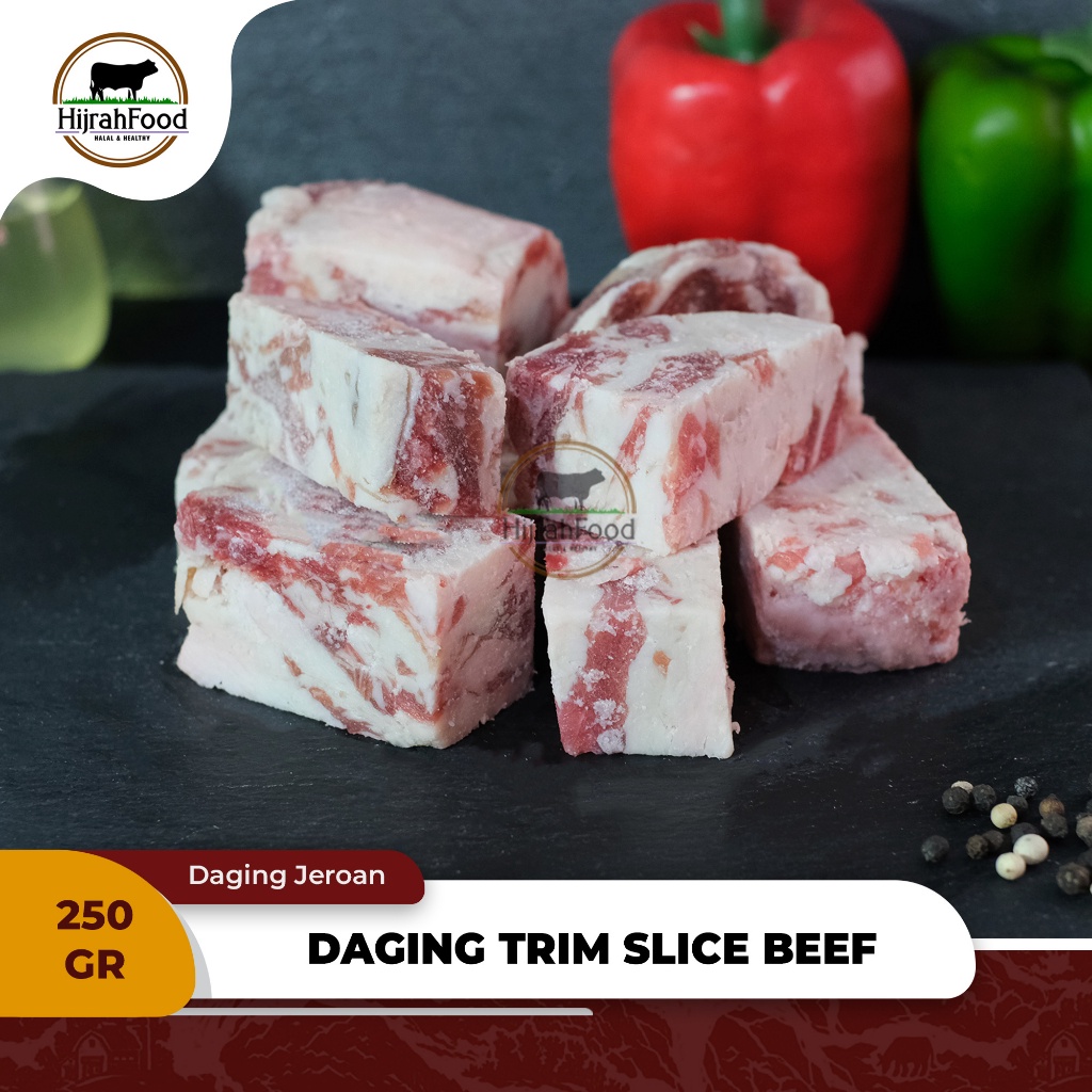 

Hijrahfood Daging Trim Sisa Pemotongan Beef Sliced Sukiyaki (Qty. 250 gr)