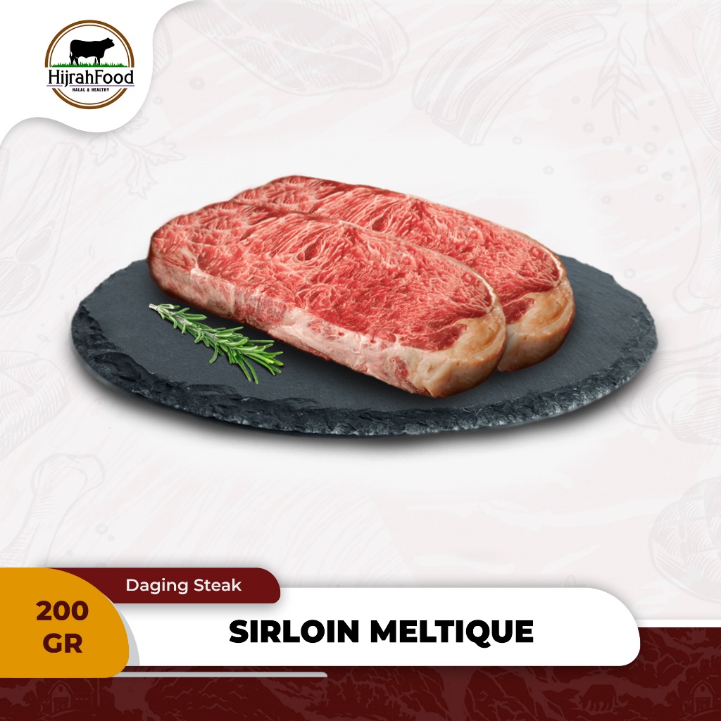 

Hijrahfood Sirloin Wagyu Meltique Beef Steak AUS - 200 gram