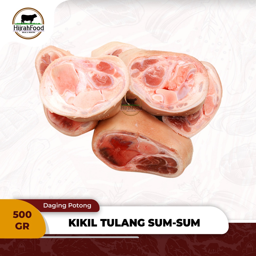 

Hijrahfood Kikil Kaki Sapi Potong Tulang Sum-Sum | Beef Feet Cut with Bone Marrow - 500 gram