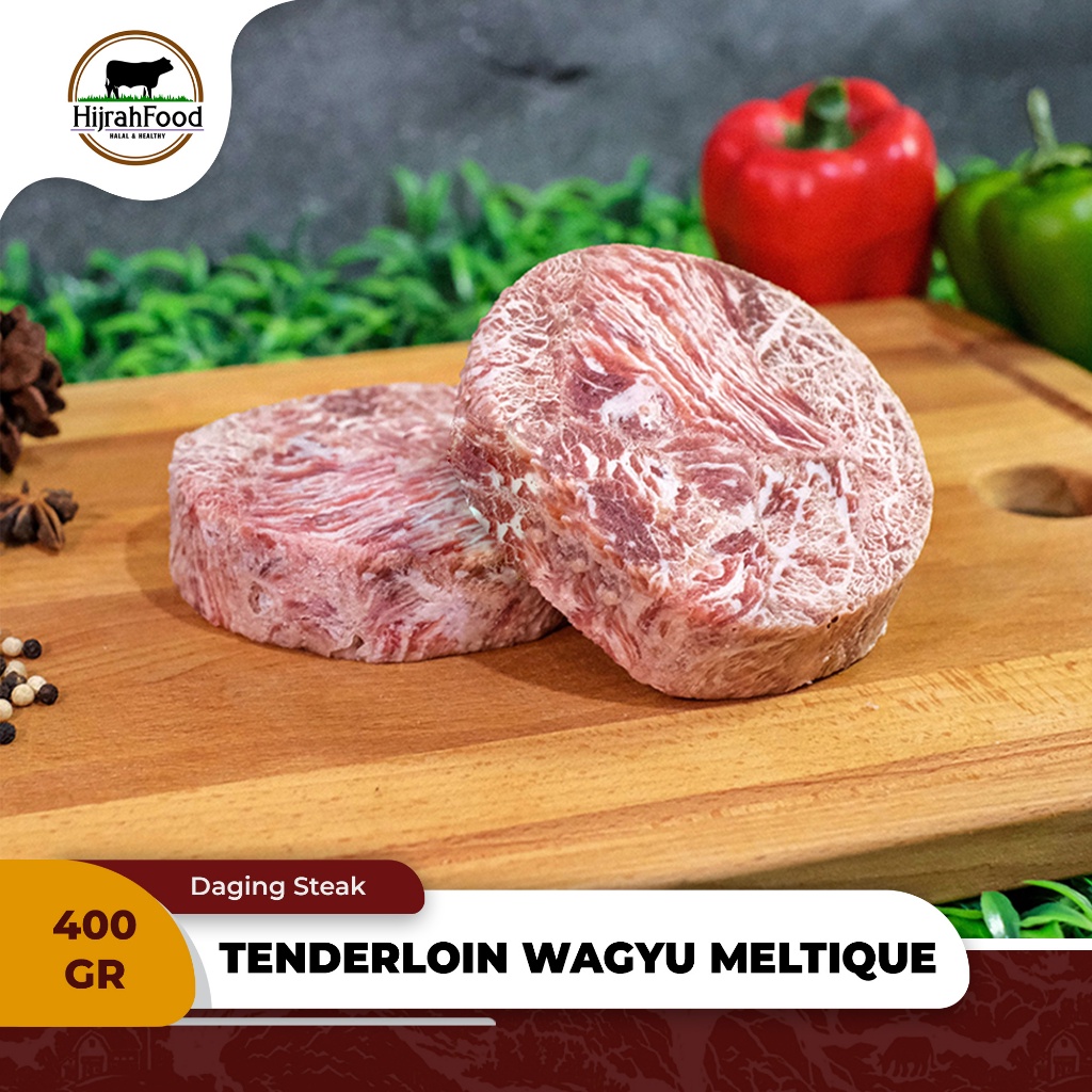 

Hijrahfood Tenderloin Wagyu Meltique Beef Steak AUS | Tenderloin Steak 400 gr