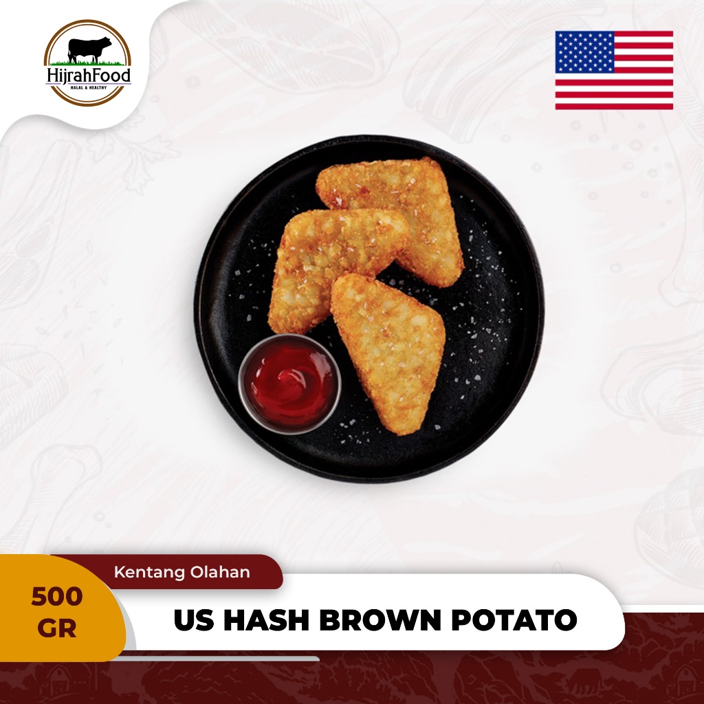 

Kentang Hash Browns | Potato Hash Brown Patties USA - 500 gram