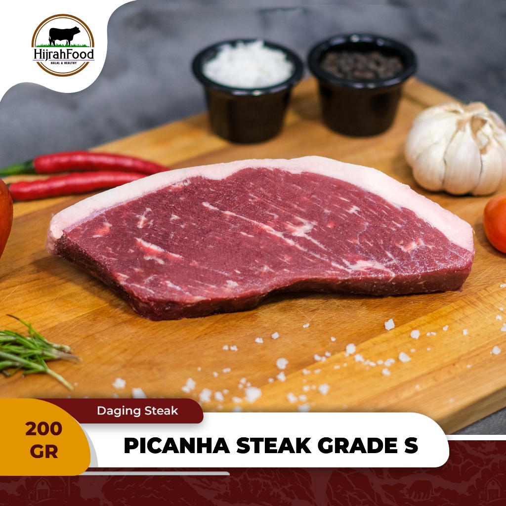 

Picanha Steak Grade-S Beef AUS | Daging Steak Sirloin Cap Grain-Fed