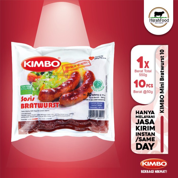 

Kimbo Sosis Mini Bratwurst Original | Original Sausage - (Qty. 500 gr)