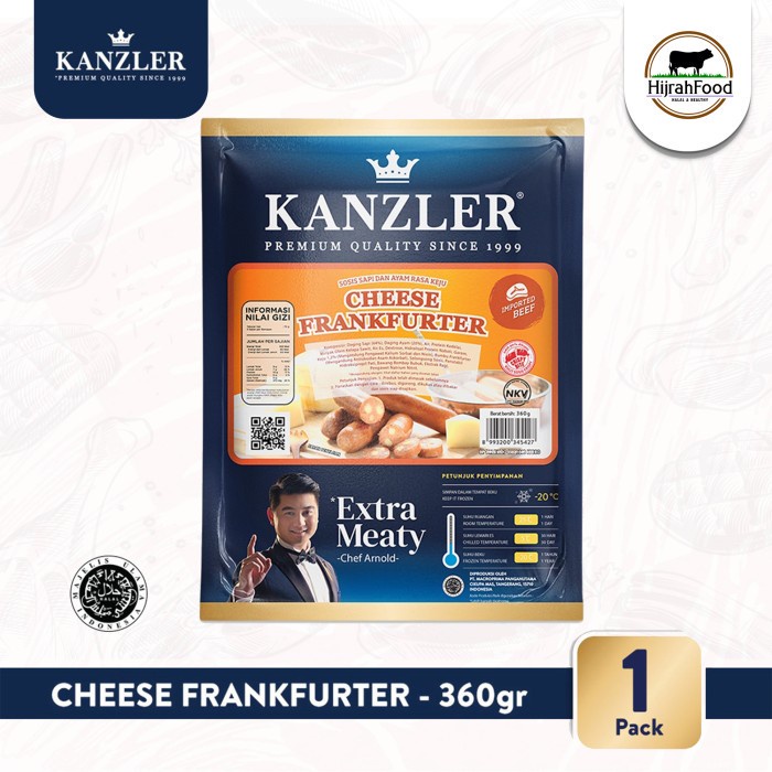 

Kanzler Cheese Frankfurter Sausage | Sosis Sapi Isi Keju 360 gr