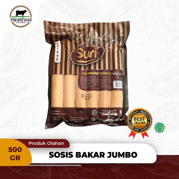 

Suri Sosis Bakar Sapi Jumbo Bockwurst Sausage 500gr