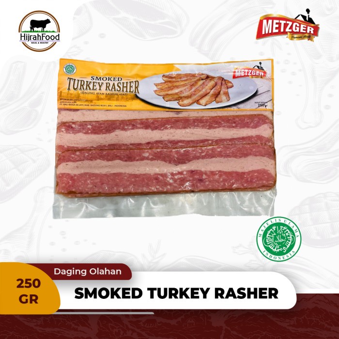 

Metzger Smoked Turkey Rasher / Daging Ayam Kalkun Asap