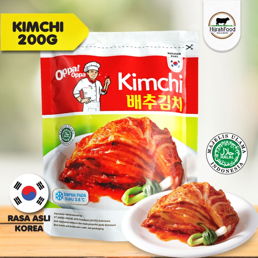 

Oppa Oppa Kimchi Sawi Fresh Khas Korea Halal | Oppa Cabbage - (Qty. 200 gr)