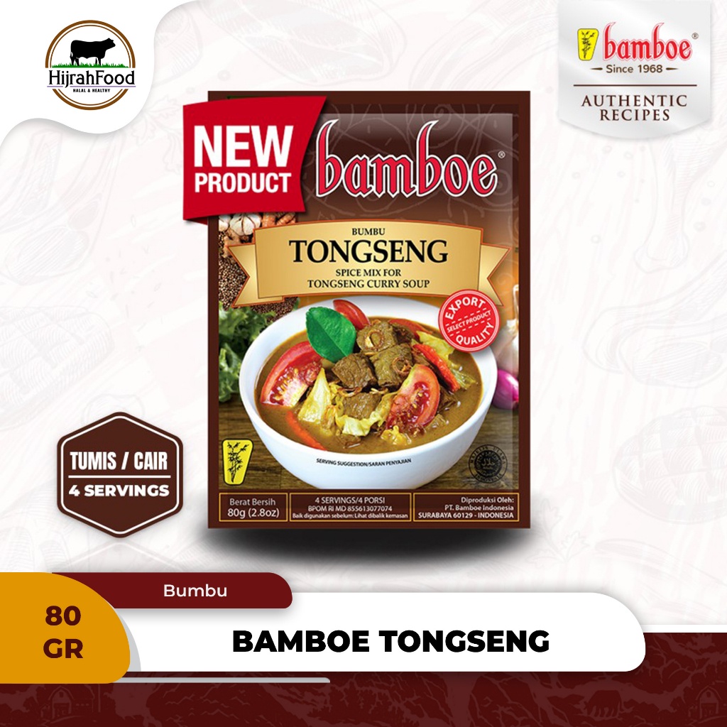 

Bamboe Tongseng Curry Soup Spice Mix - Bumbu Tongseng Daging 80 gr