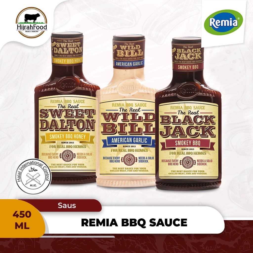 

Remia Saus American Garlic BBQ Sauce/ Smokey BBQ / Smokey BBQ Honey - Pilih Varian