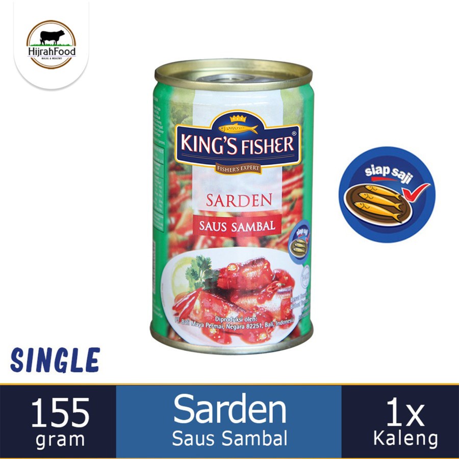 

Kings Fisher Sarden Mini Kaleng Saus Tomat / Sambal | Canned Sardines (Qty. 155 gr) - Pilih Varian