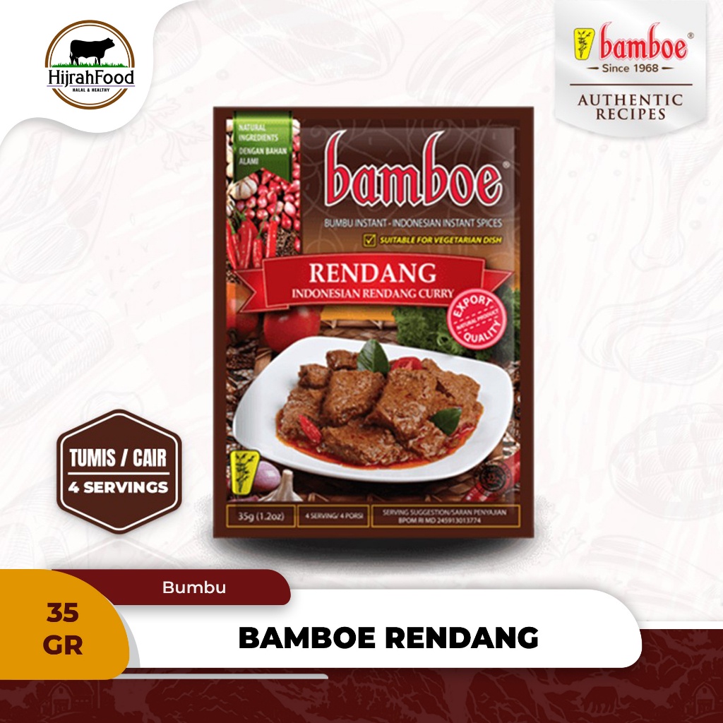 

Bamboe Bumbu Rendang | Indonesian Rendang Curry Spice Mix (35 g)