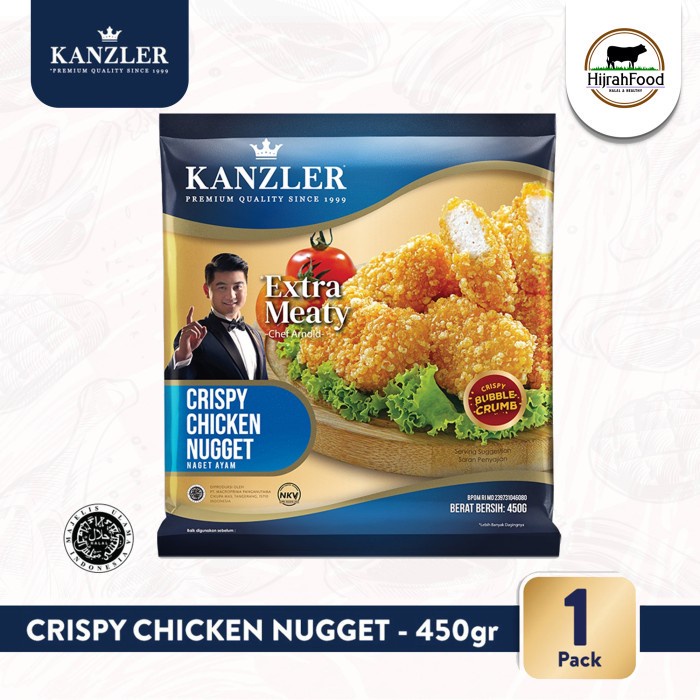 

Kanzler Crispy Chicken Nugget / Naget Ayam Berbumbu Krispi 450 gr