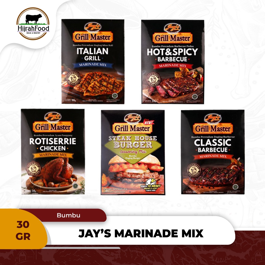 

Jay's Grill Master Marinade Mix BBQ - Italian - Rotisserie - Burger